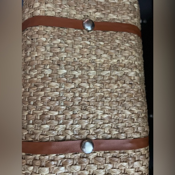 Large vintage woven wicker tote bag in "Boho" style - Picture 6 of 16